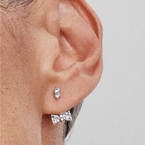 Pandora Sparkling Bow Drop Earrings